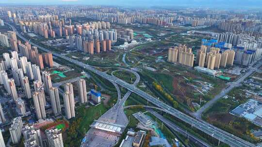 西安高新CBD（锦业路，丈八一路）夜景
