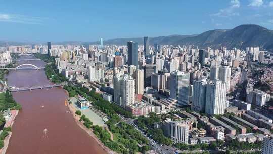 兰州大景航拍视频素材