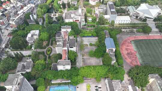 福建莆田学院校园环境航拍