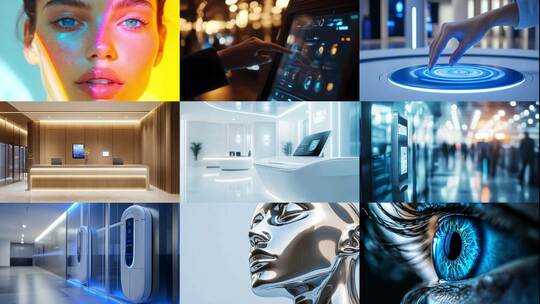 未来科技身份认证生物识别技术应用高清在线视频素材下载