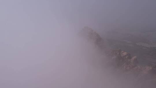 青岛浮山平流雾视频素材模板下载