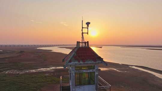 鄱阳湖日落全景