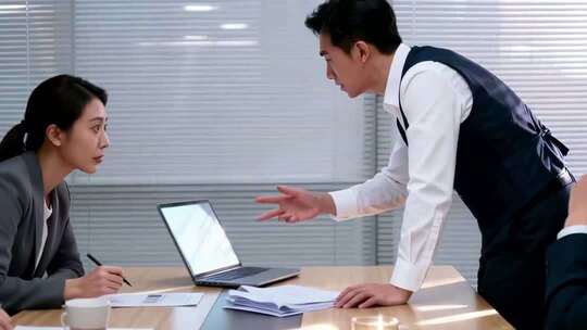 商务人士办公场景沟通画面