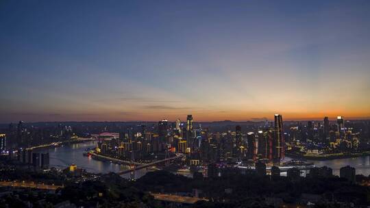 重庆南山看渝中半岛夜景