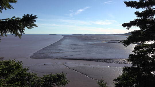 加拿大岩楔形泥滩景观