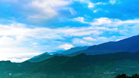 茶山 山川 云海 云南原始森林 大好河山