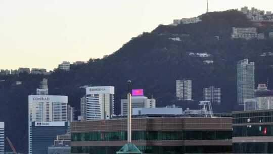 香港尖沙咀中港城航拍