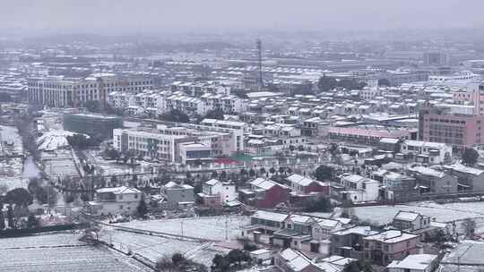 航拍扬州瘦西湖大明寺观音山宋夹城园林雪景