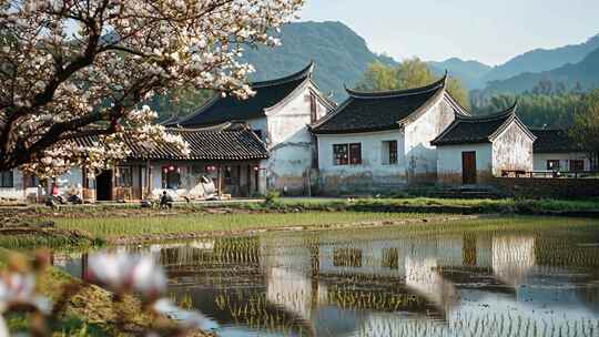 春天春季乡村唯美生活风景