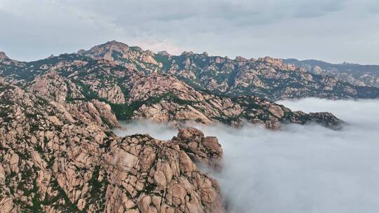 青岛崂山风景区青山村平流雾