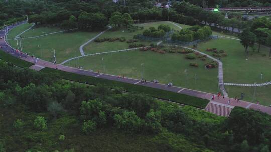 深圳湾公园跑步傍晚