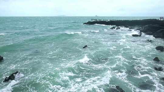 广西北海涠洲岛大海鳄鱼山旅游旅行风景升格