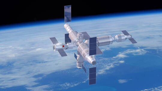 V0032空间站b 太空 航天 地球 宇宙视频素材模板下载