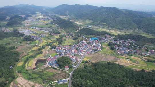 山川丘陵农田农业种植美丽乡村航拍