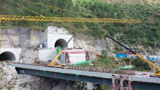 金沙江大桥高速路工程建筑修路建桥隧道