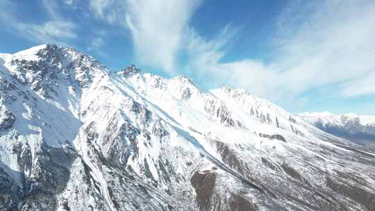 高原雪山无人机延时