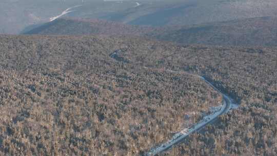 长白山雪岭景区航拍