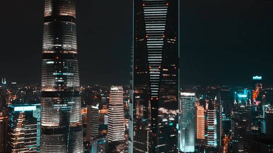 上海夜景航拍风光