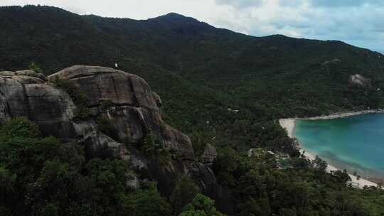 瓶海滩观点，岩石，观点，人