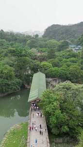 竖版航拍广西桂林旅游城市风景山水