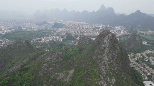 广西桂林西山4A景区航拍