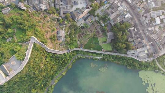 航拍城市建筑高楼交通桥梁地标风景