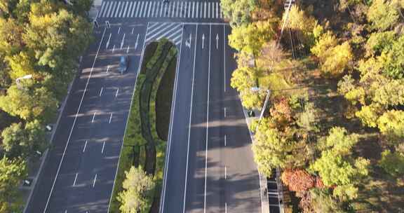 包头市青山区清晨航拍空镜