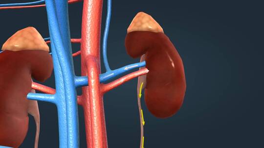 医学人体肾脏肾过滤