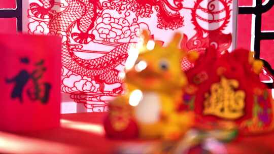 红红火火中国年春节龙年过年视频素材模板下载