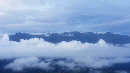 云雾后的高黎贡山山脉视频素材模板下载