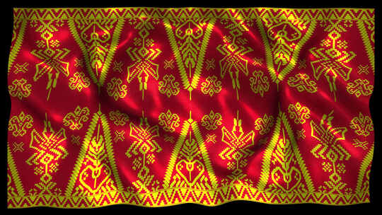 印度尼西亚民族丝绸图案布织物波浪松糕Al