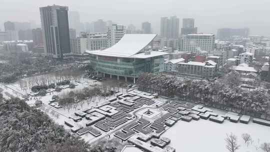 湖北剧院雪景