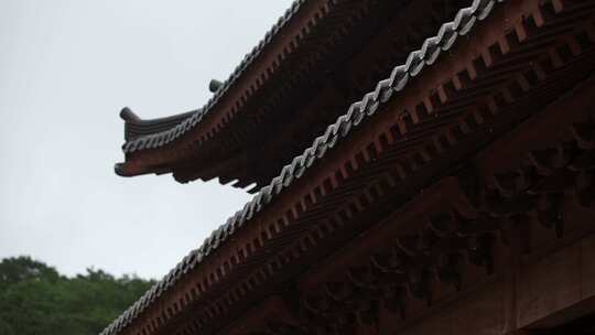 雨天屋檐下雨雨水惊蛰禅意古风清明大暑