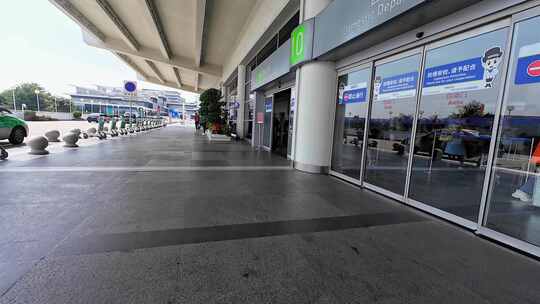 福建厦门高崎国际机场T3航站楼出发层视频素材模板下载