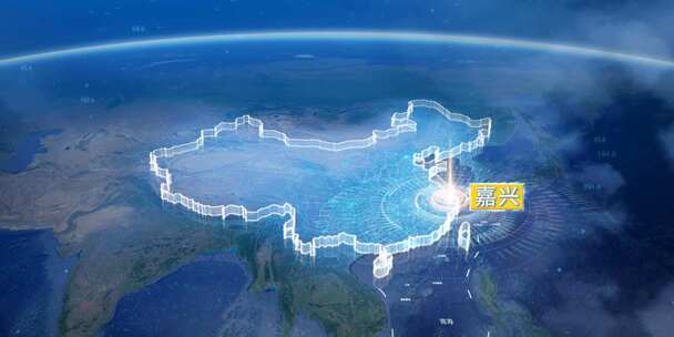 地球俯冲定位地图辐射中国嘉兴