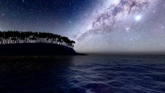 从海滩上看到的银河