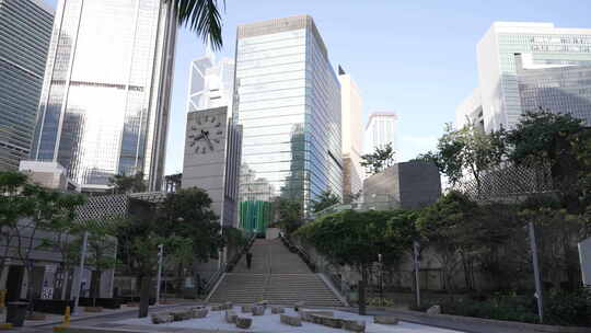 香港港岛区总部街景视频素材模板下载