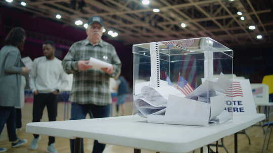 美国选举投票现场【4K】视频素材模板下载