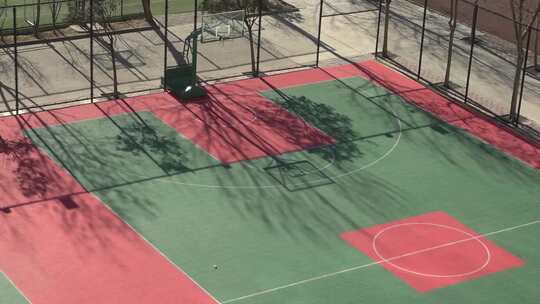 学校篮球场光影延时视频素材模板下载