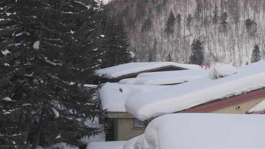 雪乡航拍空镜