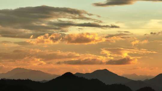 日落 震撼日落 傍晚航拍 安吉夕阳