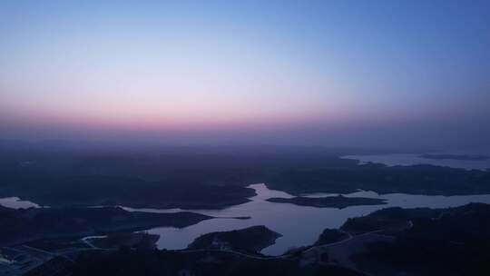 4K湖北丹江口水库大景航拍视频视频素材模板下载