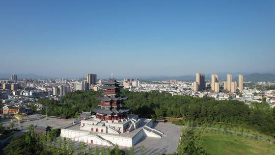 城市上空航拍