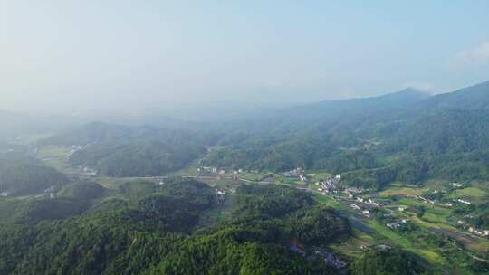 航拍乡村森林茂密延时视频