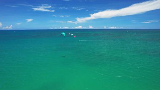 海南琼海博鳌风筝冲浪航拍