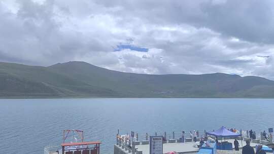 西藏山南浪卡子县羊卓雍错湖泊自然风光合集