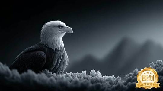 雄鹰翱翔高山之巅尽显王者风范