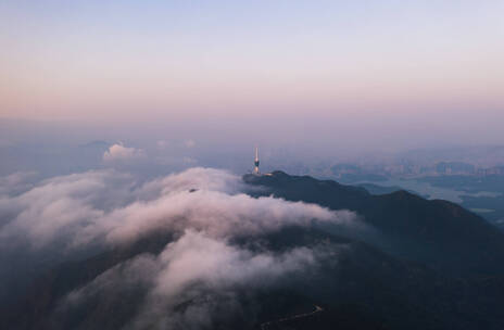 深圳梧桐山瀑布云海延时