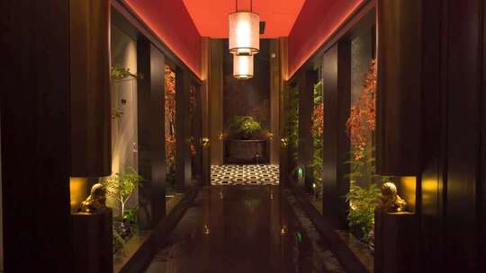 贵满楼酒店室内吧台装修场景-多镜头