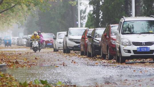 秋雨街景升格